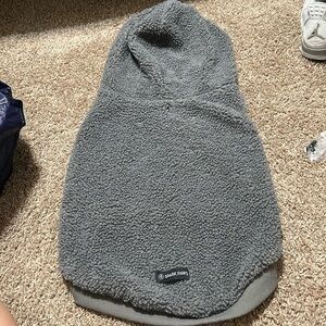 furry sleeveless dog jacket!